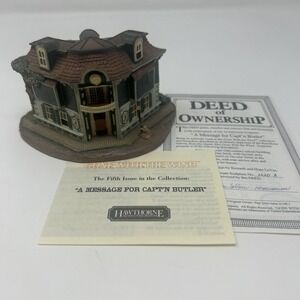 Vintage Hawthorne Gone with The Wind Message Capt'n Butler Red Horse Saloon Deed
